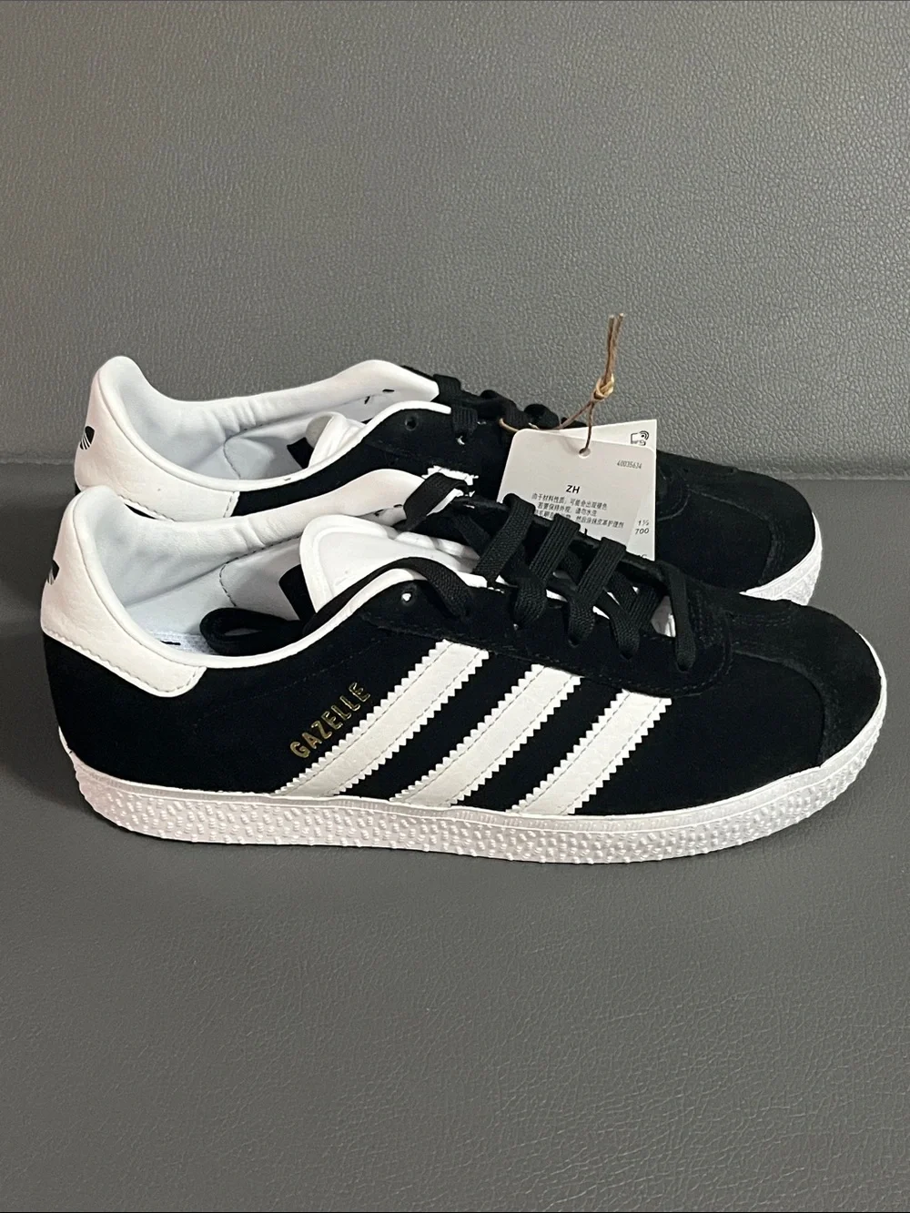 adidas Gazelle Black with White Stripes